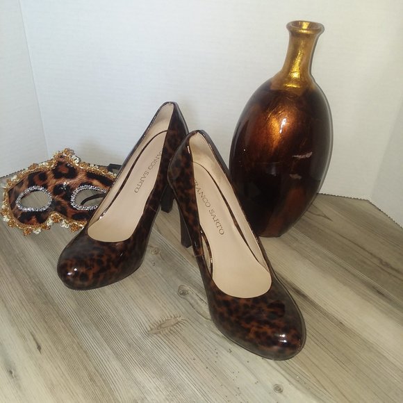 franco sarto animal print sandals